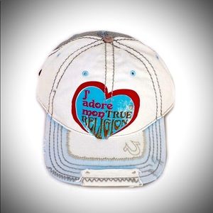 True Religion Unisex Distressed Buddha Cap